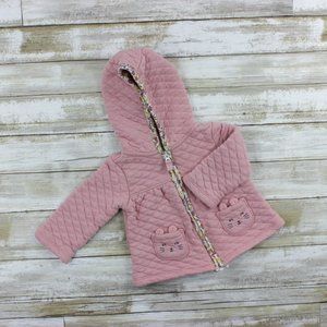 Carter's Pink Quilted Jacket With Hood, 9M